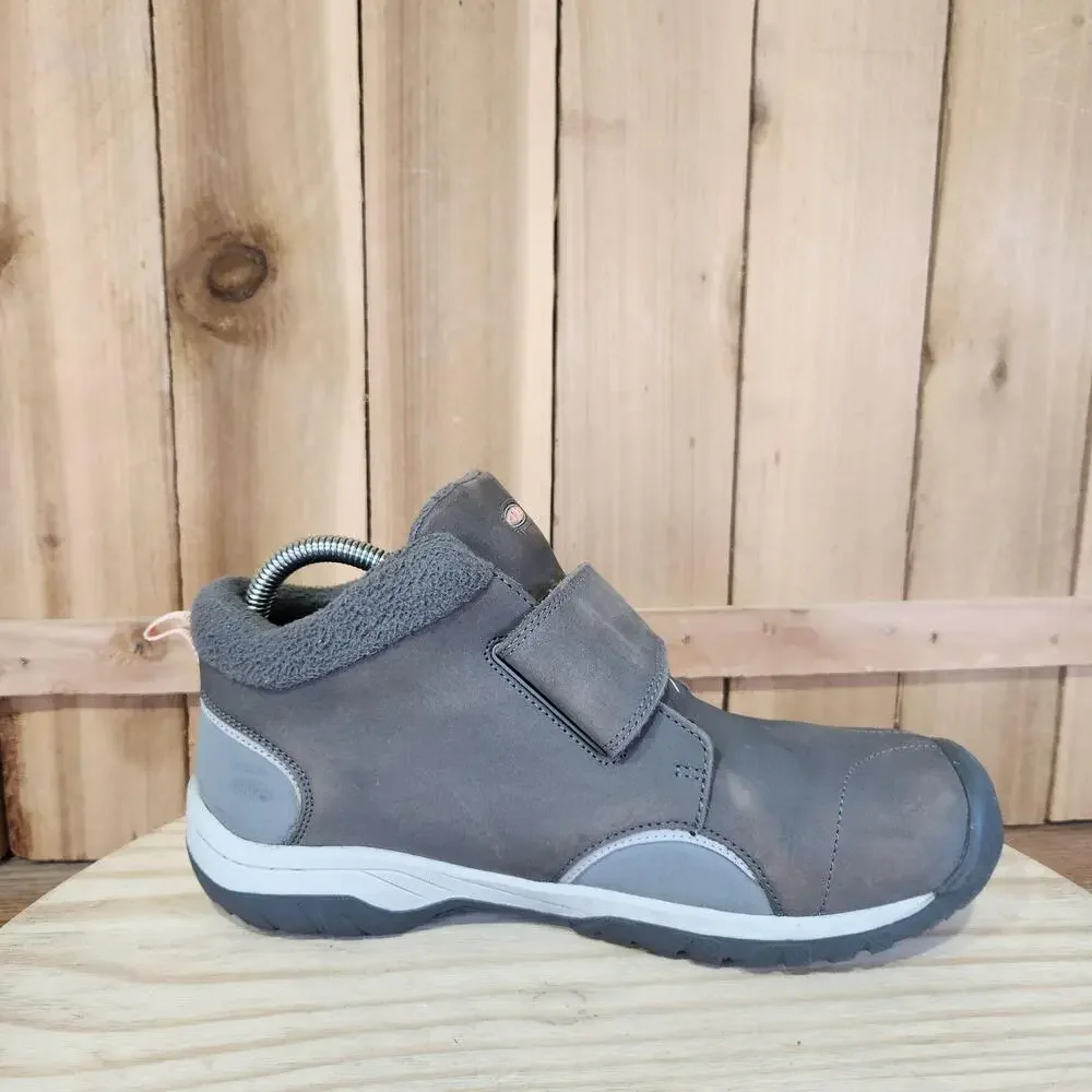 KEEN Kootenay III Mid WP Youth 6 Gray Leather Waterproof Fleece Winter Snow